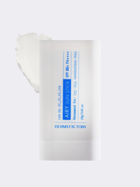Лёгкий солнцезащитный стик для лица Derma Factory Airy Sun Stick SPF50+ PA++++