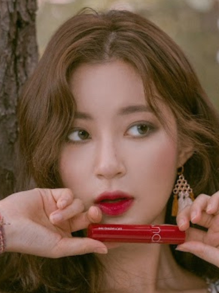 Сочный глянцевый тинт для губ с вишнёвым оттенком rom&nd Juicy Lasting Tint 12 Cherry Bomb