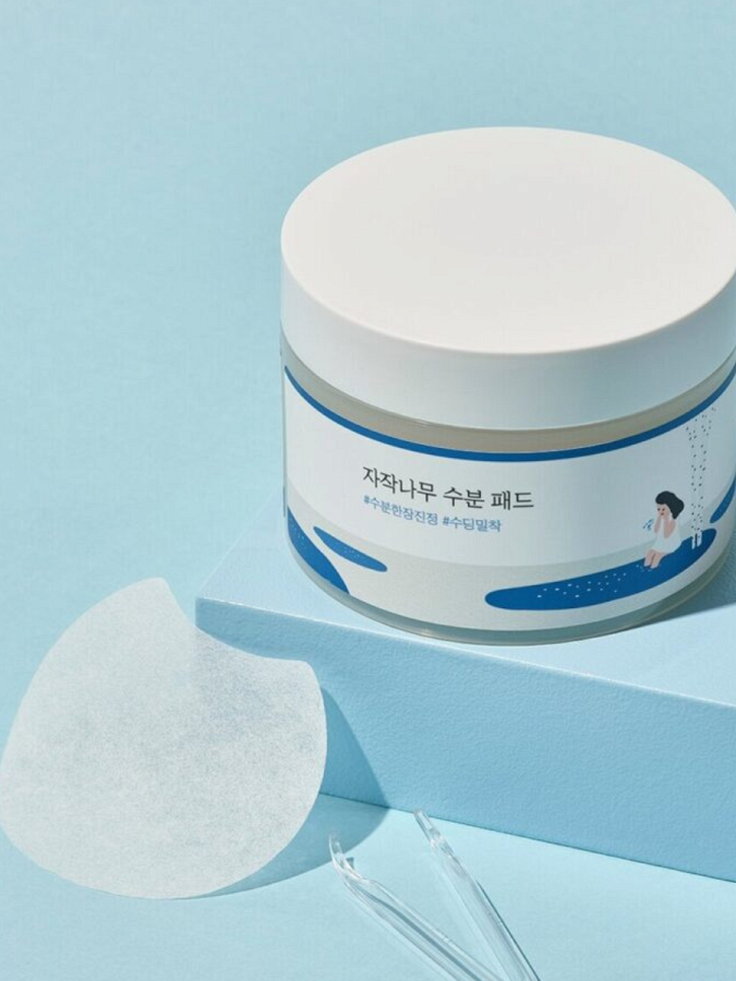 Успокаивающие тонер-диски с берёзовым соком Round Lab Birch Juice Moisturizing Pad