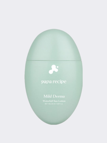 Мягкий успокаивающий солнцезащитный лосьон с эктоином Papa Recipe Mild Derma Waterfull Sun Lotion SPF50+ PA++++ Мягкий успокаивающий солнцезащитный лосьон с эктоином Papa Recipe Mild Derma Waterfull Sun Lotion SPF50+ PA++++
