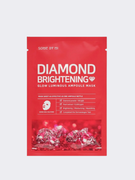 Ампульная тканевая маска для сияния кожи Some By Mi Diamond Brightening Calming Glow Luminous Ampoule Mask