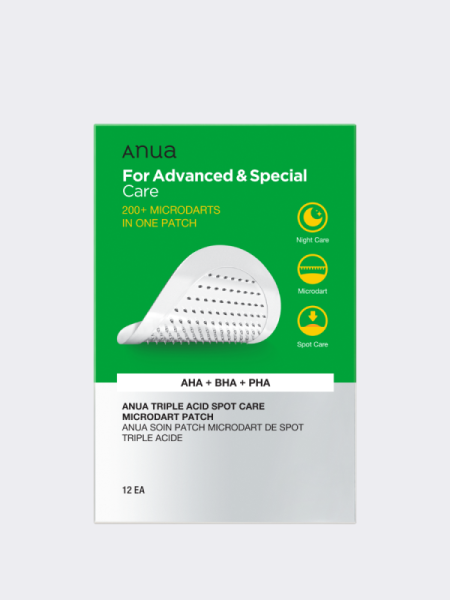 Патчи против воспалений с микроиглами ANUA Triple Acid Spot Care Microdart Patch 12EA Патчи против воспалений с микроиглами ANUA Triple Acid Spot Care Microdart Patch 12EA