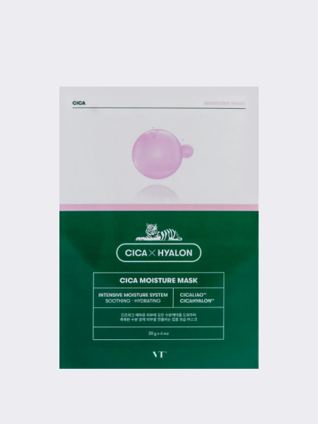 Успокаивающая тканевая маска для увлажнения кожи VT Cosmetics Cica Hyalon Cica Moisture Mask Успокаивающая тканевая маска для увлажнения кожи VT Cosmetics Cica Hyalon Cica Moisture Mask