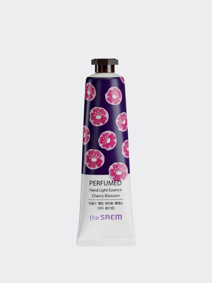 Лёгкий крем-эссенция для рук с ароматом вишневых цветов The Saem Perfumed Hand Light Essence Cherry Blossom