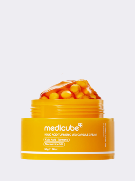 Осветляющий капсульный крем с экстрактом куркумы Medicube Kojic Acid Turmeric Vita Capsule Cream