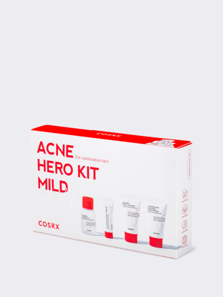 Набор миниатюр для проблемной кожи Cosrx Acne Hero Mild Kit Набор миниатюр для проблемной кожи Cosrx Acne Hero Mild Kit