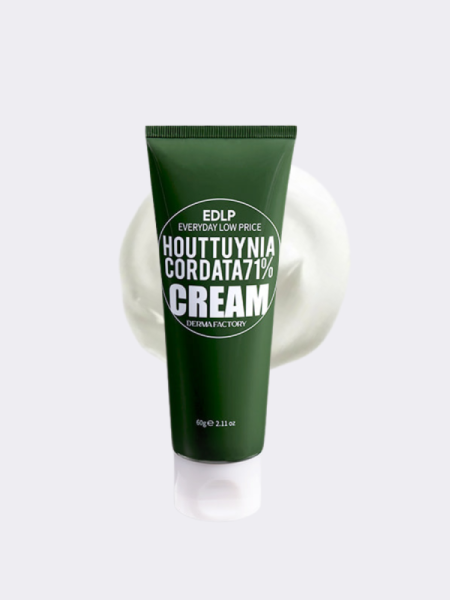 Успокаивающий крем для лица с экстрактом хауттюйнии Derma Factory Houttuynia Cordata 71% Cream