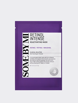 Разглаживающая тканевая маска для лица с ретинолом Some By Mi Retinol Intense Reactivating Mask