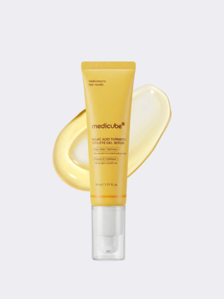 Осветляющий гель-сыворотка для век с экстрактом куркумы Medicube Kojic Acid Turmeric Vita Eye Gel Serum
