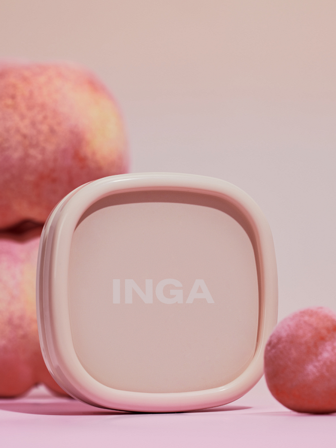 Тональный кушон для лица с сияющим финишем INGA Water Glow Daily Cushion 21N Light Beige