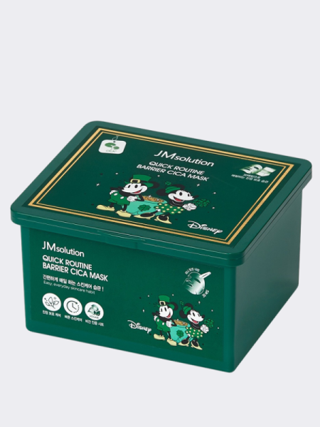 Набор успокаивающих тканевых масок с экстрактом центеллы JMSolution Quick Routine Barrier Cica Mask Набор успокаивающих тканевых масок с экстрактом центеллы JMSolution Quick Routine Barrier Cica Mask