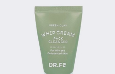 МИНИ Себорегулирующая маска-пенка для умывания с зеленой глиной DR.F5 Whip Cream Pack Cleanser Green Clay