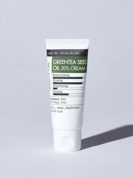 Увлажняющий крем для лица с маслом семян зеленого чая Derma Factory Green Tea Seed Oil 20% Cream