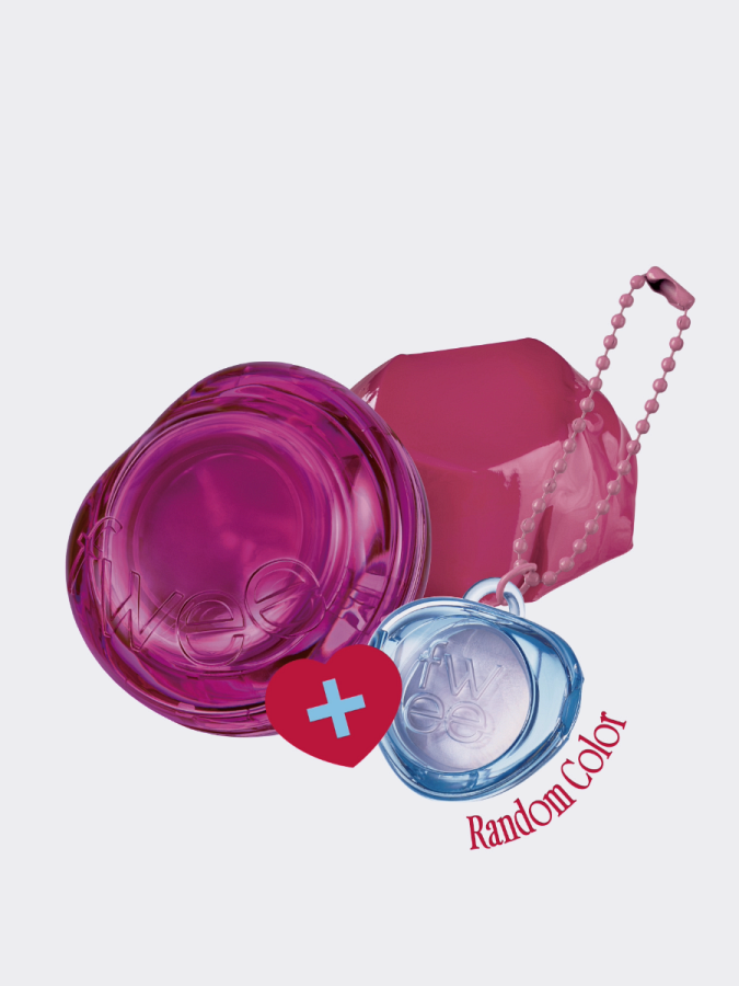 Набор: Оттеночное желе для губ и щёк + брелок fwee Lip&Cheek Glowy Jelly Pot JM02 Berry Jam Keyring Set