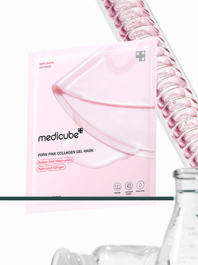 Разглаживающая гидрогелевая маска с коллагеном и ПДРН Medicube PDRN Pink Collagen Gel Mask