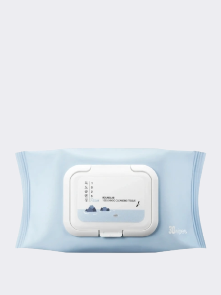 Очищающие салфетки для снятия макияжа с морской водой Round Lab 1025 Dokdo Cleansing Tissue