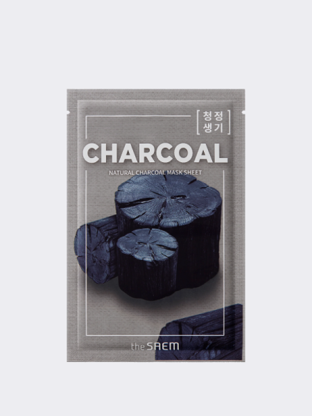 Себорегулирующая тканевая маска для лица с древесным углём The Saem Natural Charcoal Mask Sheet Себорегулирующая тканевая маска для лица с древесным углём The Saem Natural Charcoal Mask Sheet