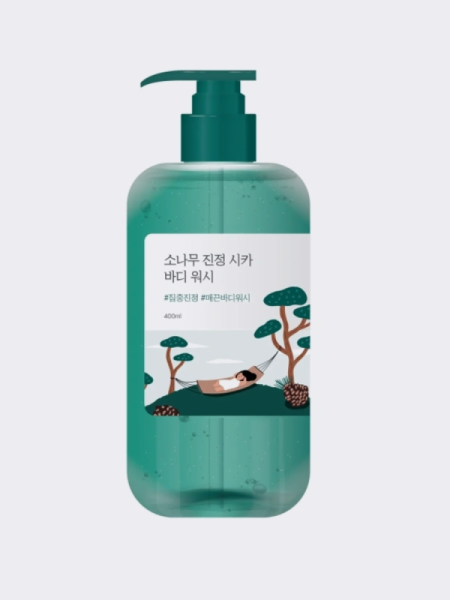Успокаивающий гель для душа с экстрактом сосны и центеллы Round Lab Pine Calming Cica Body Wash Успокаивающий гель для душа с экстрактом сосны и центеллы Round Lab Pine Calming Cica Body Wash