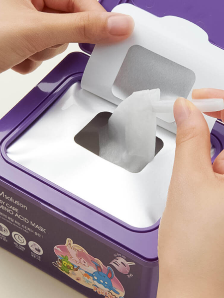 Набор восстанавливающих тканевых масок с аминокислотами JMsolution  Easy Care Amino Acid Mask Pokemon Summer