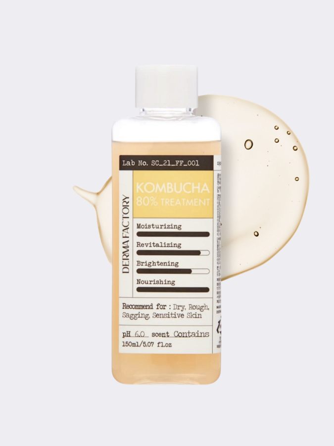 Питательный тонер-эссенция с экстрактом комбучи Derma Factory Kombucha 80% Treatment
