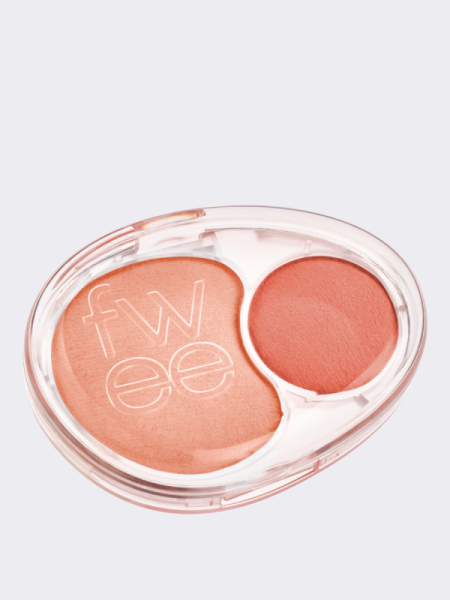 Двойные мягкие румяна с муссовой текстурой fwee Mellow Dual Blush CR01 Juicy Smile