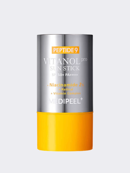 Витаминный солнцезащитный стик для лица с ниацинамидом MEDI-PEEL Peptide 9 Vitanol Sun Stick PRO SPF50+РА+++ Витаминный солнцезащитный стик для лица с ниацинамидом MEDI-PEEL Peptide 9 Vitanol Sun Stick PRO SPF50+РА+++