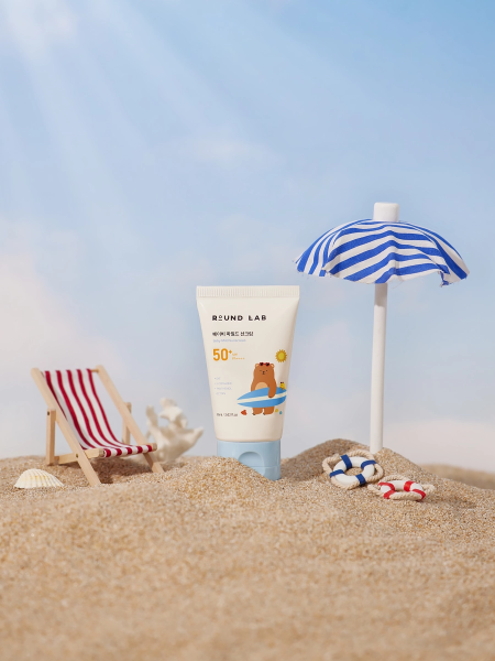 Детский минеральный солнцезащитный крем с керамидами Round Lab Baby Mild Sunscreen SPF50+ PA++++