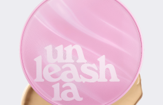 Тональный кушон с влажным финишем в бежевом оттенке с тёплым подтоном UNLEASHIA Don't Touch Glass Pink Cushion #23W With Care