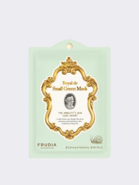 Омолаживающая тканевая маска с муцином улитки FRUDIA Royal de Snail Green Mask