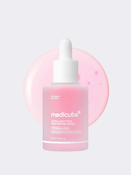 Лёгкая увлажняющая сыворотка с ПДРН и пептидами Medicube Ultra Light PDRN Pink Peptide Serum