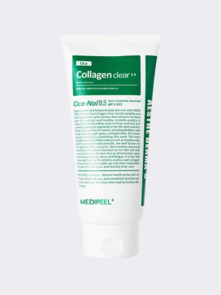 Успокаивающая пенка для умывания с экстрактом центеллы и коллагеном MEDI-PEEL Green Cica-Nol B5 Collagen Clear 2.0 Успокаивающая пенка для умывания с экстрактом центеллы и коллагеном MEDI-PEEL Green Cica-Nol B5 Collagen Clear 2.0