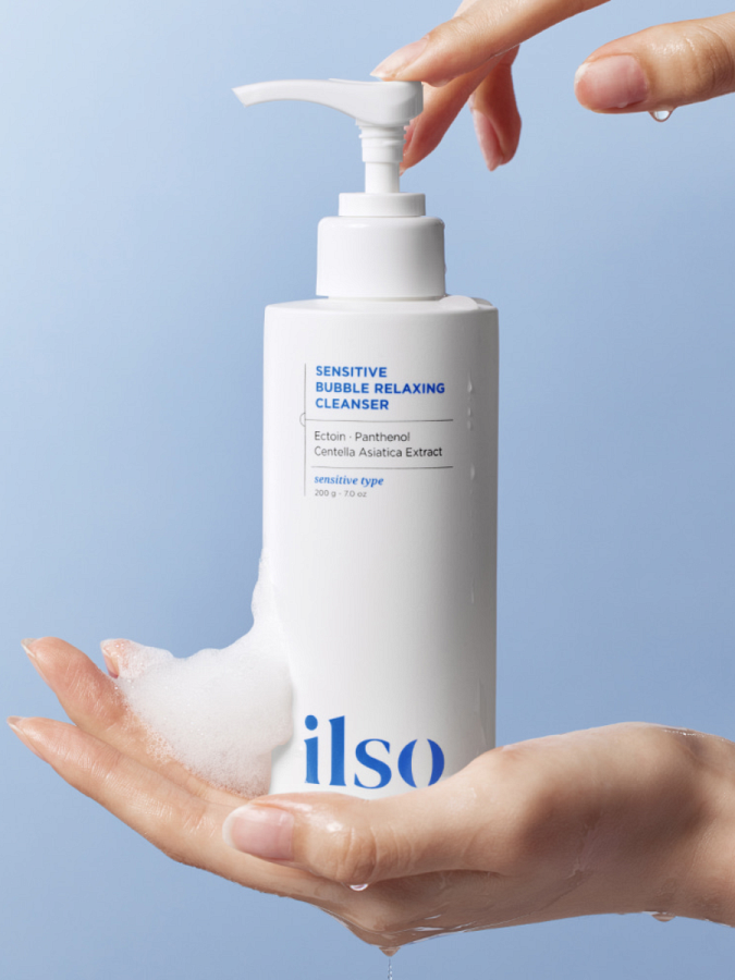 Пузырьковая пенка для умывания с эктоином ilso Sensitive Bubble Relaxing Cleanser