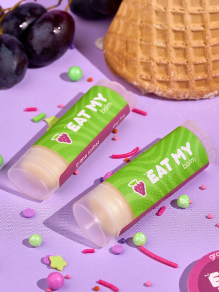 Бальзам для губ с ароматом виноградного сорбета EAT MY BALM Grape Sorbet