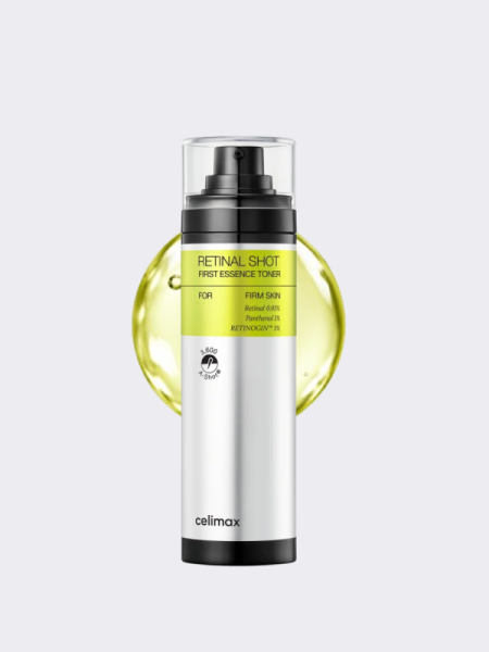 Разглаживающая тонер-эссенция с ретиналем и спикулами Celimax The Vita-A Retinal Shot Tightening First Essence Toner