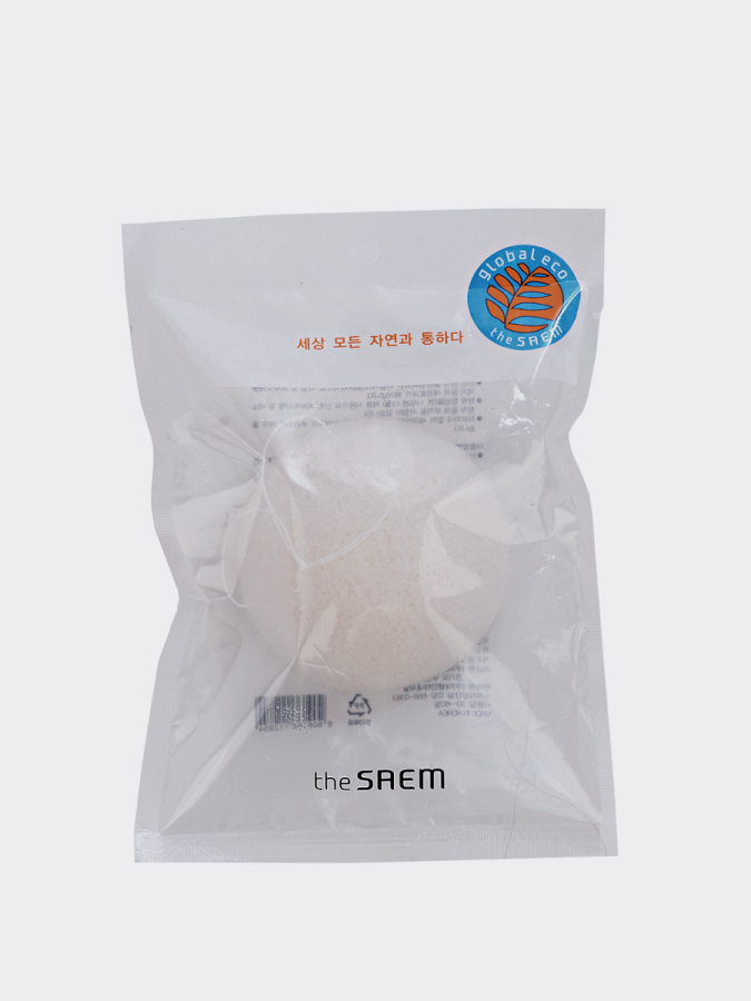 Очищающий спонж конняку The Saem 100% Konjaku Cleansing Spounge