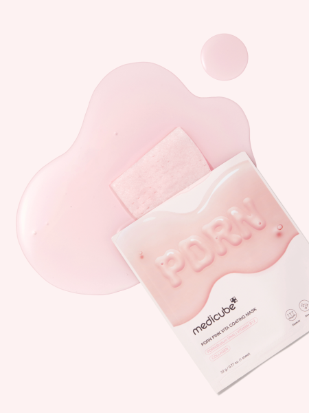 Укрепляющая тканевая маска с коллагеном и ПДРН Medicube PDRN Pink Vita Coating Mask