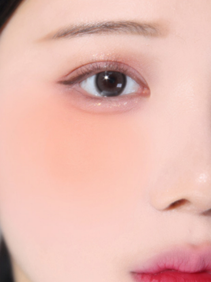 Мягкие румяна с сияющим финишем в оранжевом оттенке The Saem Jelly Blusher OR01 Dazzling Orange