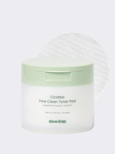Отшелушивающие тонер-диски с кислотами для очищения пор dewdap Cicatea Pore Clean Toner Pad