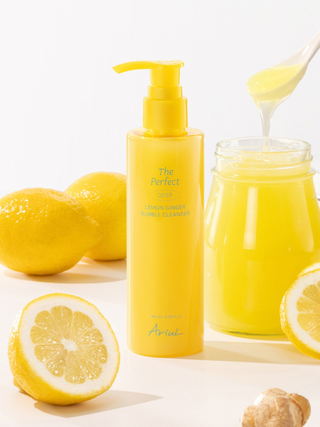 Осветляющий гель для умывания с экстрактом лимона Ariul The perfect Lemon Ginger Bubble Cleanser
