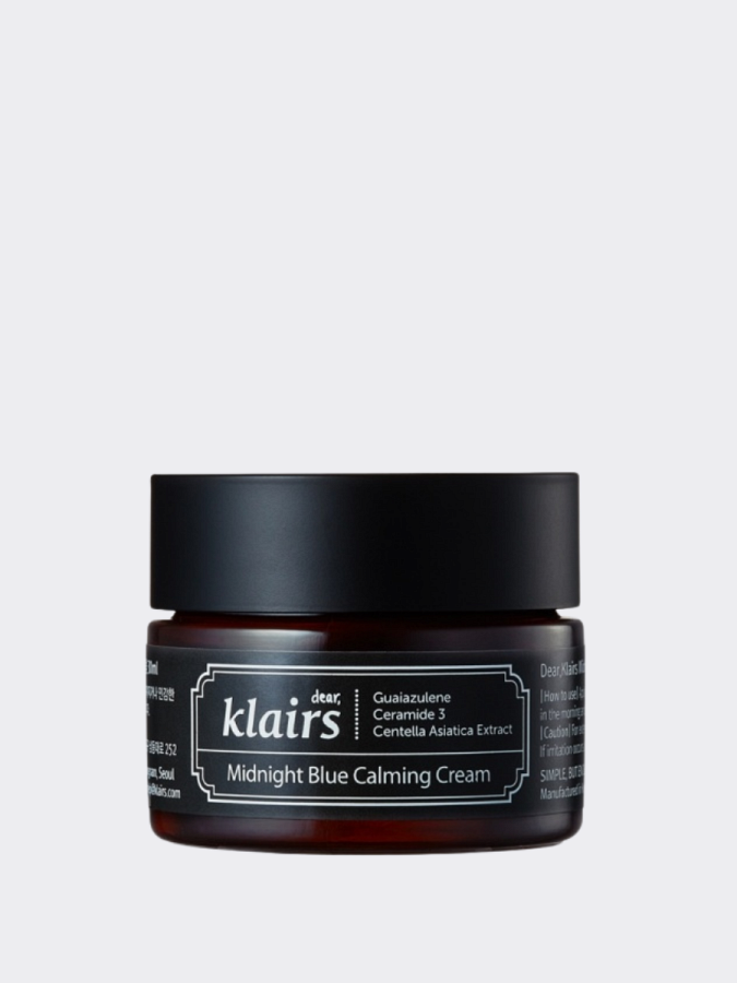 Регенерирующий успокаивающий ночной крем с пептидами и центеллой Dear, Klairs Midnight Blue Calming Cream