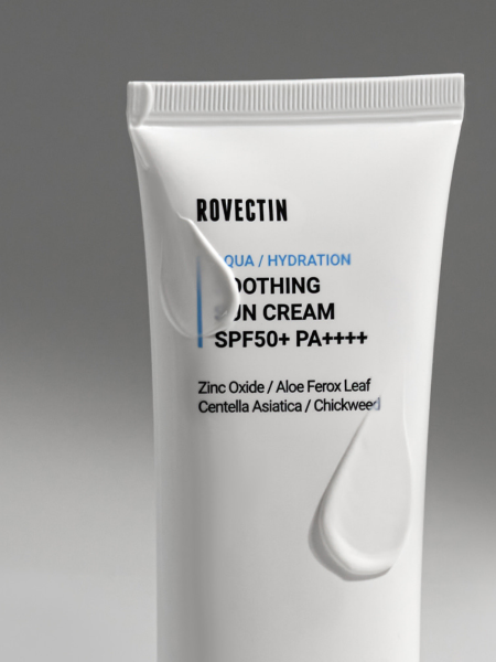 Смягчающий солнцезащитный крем ROVECTIN Aqua Soothing Sun Cream SPF50+PA++++ Смягчающий солнцезащитный крем ROVECTIN Aqua Soothing Sun Cream SPF50+PA++++