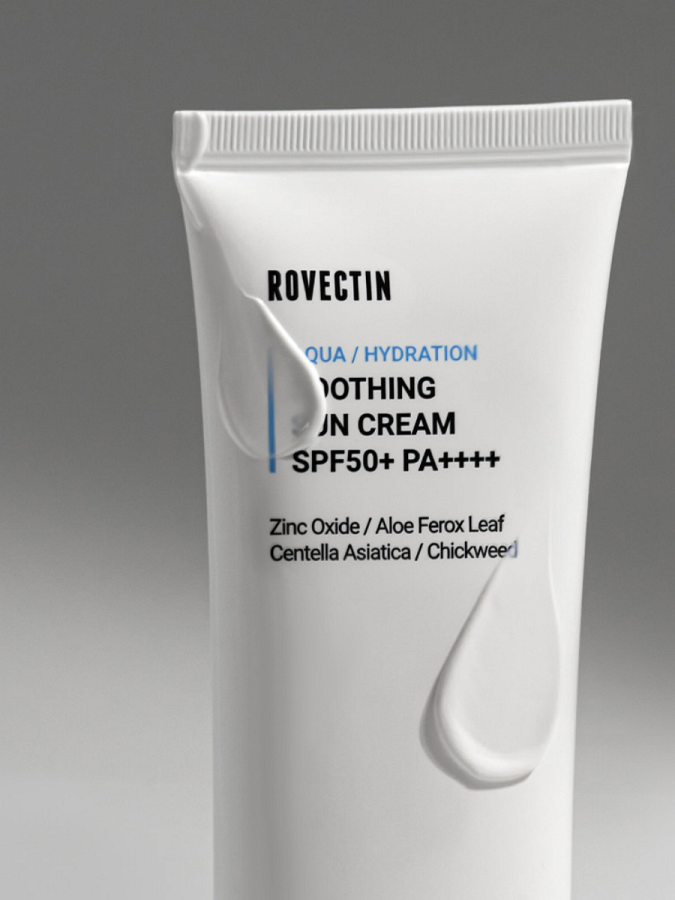 Смягчающий солнцезащитный крем ROVECTIN Aqua Soothing Sun Cream SPF50+PA++++