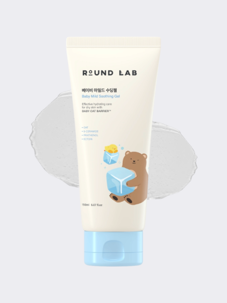 Детский успокаивающий гель лица и тела с керамидами Round Lab Baby Mild Soothing Gel
