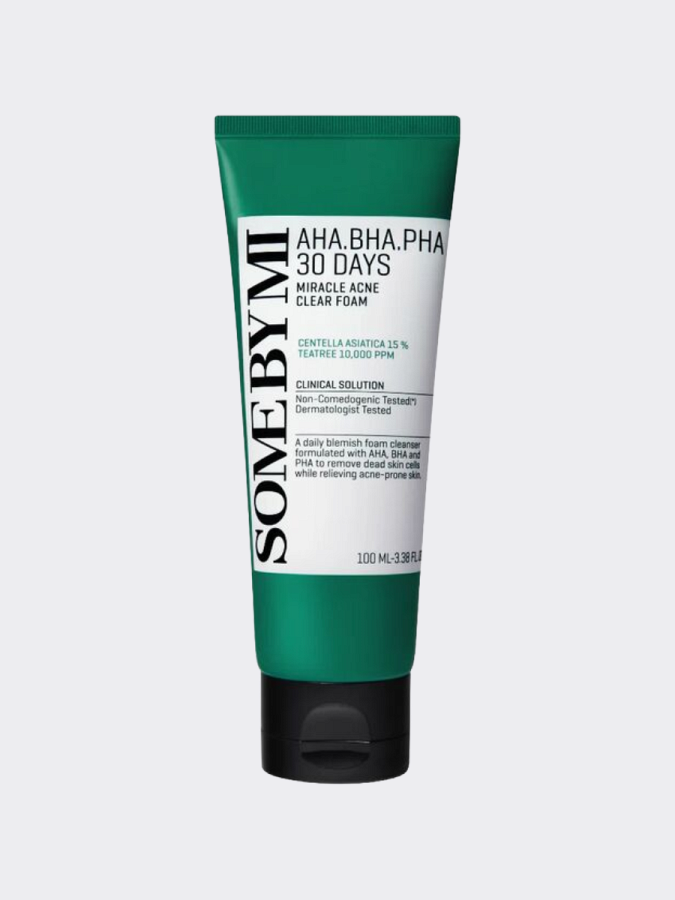 Пенка для проблемной кожи с кислотами Some By Mi AHA-BHA-PHA 30 Days Miracle Acne Clear Foam