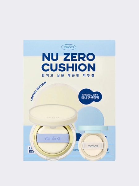 Набор кушонов с матовым финишем в натуральном бежевом оттенке rom&nd Nu Zero Cushion Mini Set 03 Natural 21 SPF24 PA++ Набор кушонов с матовым финишем в натуральном бежевом оттенке rom&nd Nu Zero Cushion Mini Set 03 Natural 21 SPF24 PA++