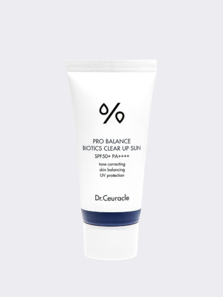 Солнцезащитный осветляющий крем с пробиотиками Dr.Ceuracle Pro Balance Biotics Clear Up Sun SPF 50+ PA++++ Солнцезащитный осветляющий крем с пробиотиками Dr.Ceuracle Pro Balance Biotics Clear Up Sun SPF 50+ PA++++