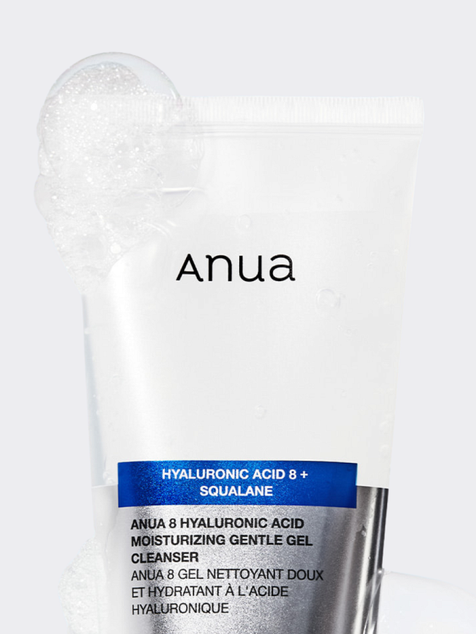 Деликатный гель для умывания с гиалуроновой кислотой ANUA 8 Hyaluronic Acid Moisturizing Gentle Gel Cleanser