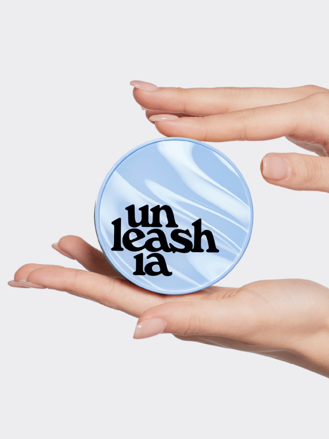 Тональный кушон с полуматовым финишем UNLEASHIA Babe Skin Baby Blue Cushion 17C Seraphic