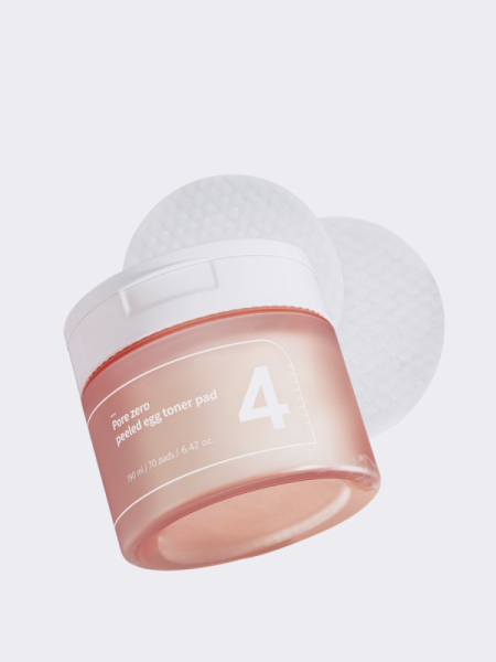 Себорегулирующие тонер-пэды для сужения пор Numbuzin No.4 Pore Zero Peeled Egg Toner Pad
