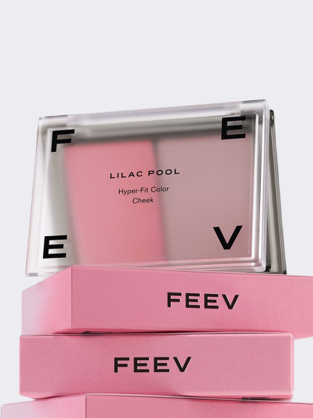 Кремовые спрессованные румяна в холодных оттенках FEEV Hyper-Fit Color Cheek Lilac Pool